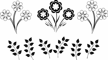 Elegant floral pattern design, perfect for invitations, stationery, or fabric prints with a modern, minimalist style and versatile application.