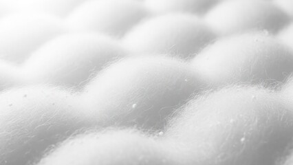 Close-up of a soft, white, textured surface with repeating rounded shapes, creating a gentle, undulating pattern.