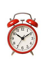 Red alarm clock time management wake up call