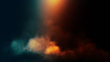 Obraz premium Abstract smoke misty fog on isolated black background. Texture overlays. Design element.