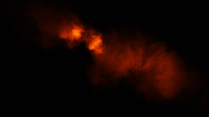 Abstract smoke misty fog on isolated black background. Texture overlays. Design element.