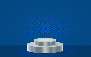 Oriental New Year concept photo for advertising pic design. With an empty podium. Front view, copy space. Template for advertising and other businesses.