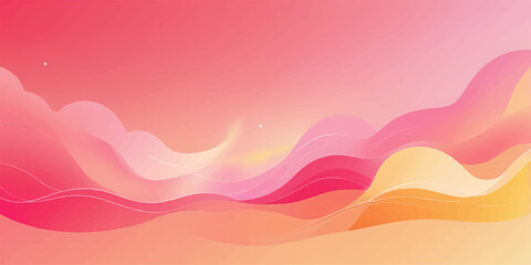 Fototapeta premium Abstract colorful wave vector illustration design with light orange and blue summer sky pattern