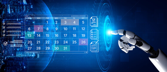 An AI assistant manages a digital calendar, providing intelligent scheduling for events and meetings. This smart system organizes tasks and tracks deadlines to boost productivity. Fermion