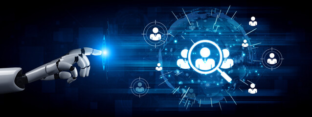 An AI assistant powers a global talent acquisition platform. This smart human resources system automates the search for qualified candidates to build a corporate workforce. Fermion