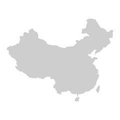 china country map flat illustration