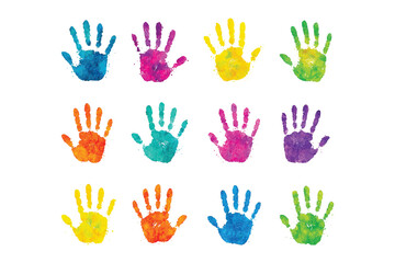 colorful holi handprints collections