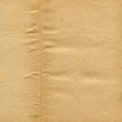 Vintage open book with aged blank pages and wrinkled spine