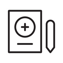 Comprehensive Medical Report icon collection featuring clear health documentation symbols for clinics, hospitals and patient care