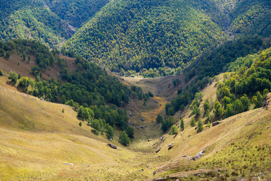 Caucasus Mountains. Mountain Journey to the northern Elbrus region. A beautiful mountain plateau, Bermamyt, not far from the city of Essentuki.
 
