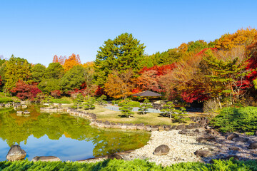 紅葉の綺麗な庭（愛知県豊田市　愛知県緑化センター）