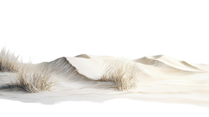 Stunning playful sand dunes with flowing golden patterns smooth natural ridges sculpted desert landscape texture detail isolated on white background