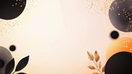 Luxurious abstract gold and black leaf pattern background aesthetic design for artistic wallpaper and premium graphic art textures.