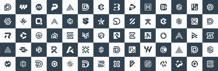 Mega logo collection a to z, abstract, initial, alphabet, and letter logo