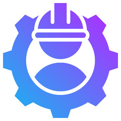 Labor management icon for employment, business, website, application, printing, document, poster design, etc