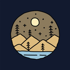 Mountains graphic illustration vector art t-shirt design