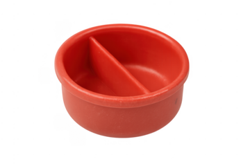 Red plastic divided bowl food container kitchenware