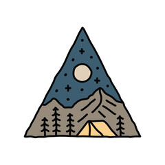 Camping graphic illustration vector art t-shirt design