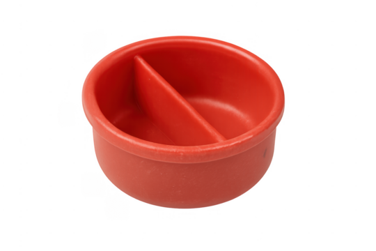 Red plastic divided bowl food container kitchenware