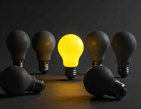 Bright bulb amidst dim bulbs. Stand out