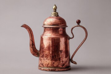 Realistic copper coffee pot adds a vintage touch to kitchen decor and enhances the coffee brewing experience with traditional charm