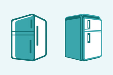 Minimalist Refrigerator Icon Illustration.
