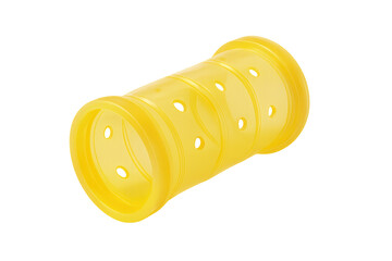 Yellow plastic hamster tunnel pet accessory tool