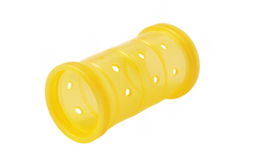 Yellow plastic hamster tunnel pet accessory tool