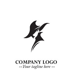 Mystical Black Witch Logo Symbol on White Background for Modern Magical Branding Design Effects