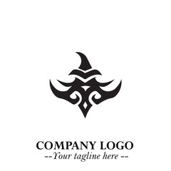 Mystical Black Witch Logo Symbol on White Background for Modern Magical Branding Design Effects