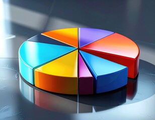 Bright pie chart segments