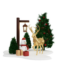 santa claus and christmas tree