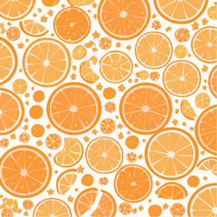 Obraz premium Vibrant Orange Slice Pattern Fresh Citrus Delight for Designs