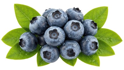 blueberries isolated on white