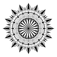 Symmetrical Floral Mandala Pattern A Delicate and Intricate Design Showcasing Balance and Harmony in a Circular Geometric Arrangement
