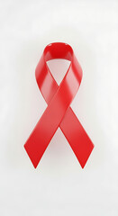 Red awareness ribbon symbol