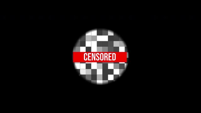 Censored animation pixel privacy restricted content sensitive information