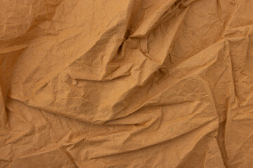 Abstract old wrinkled brown crumpled paper texture background