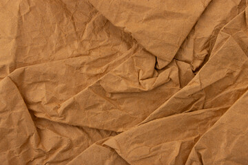 Abstract old wrinkled brown crumpled paper texture background