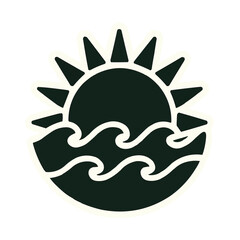 Sun and earth vector symbol illustration design with nature floral elements