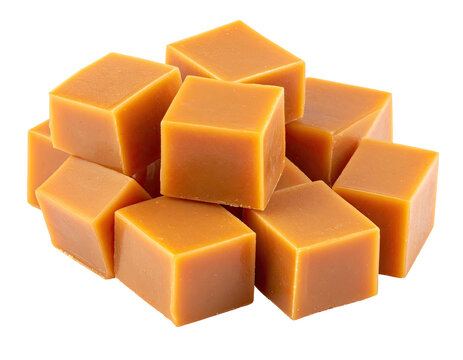 Cubed caramel stack, glossy