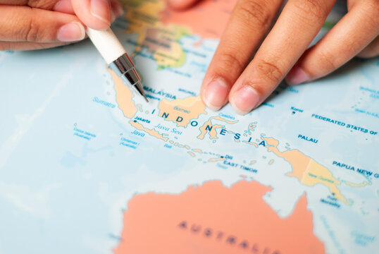 Exploring indonesia travel planning tips travel map clear view adventure concept