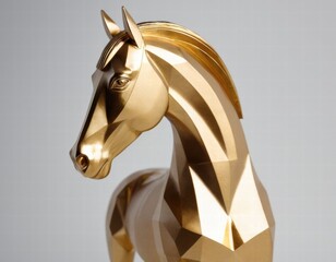 golden ribbon on white background