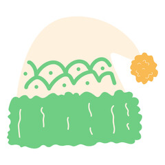 Collection of cute winter hats and ear warmers in flat design Illustration