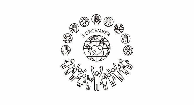 International Day of Persons with Disabilities celebration graphic with diverse people around the globe