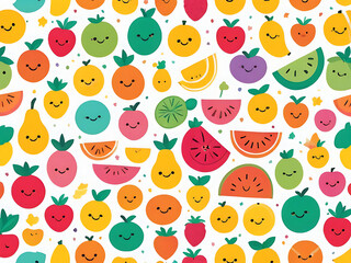 seamless pattern with fruits