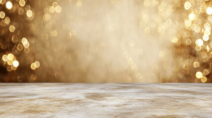 Gold bokeh background golden sparkle backdrop warm metallic texture festive glitter scene