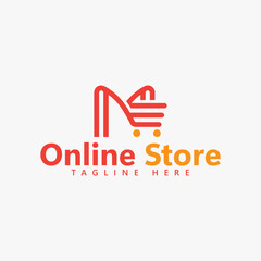 Online store logo vector templates for e-commerce, web, and mart.