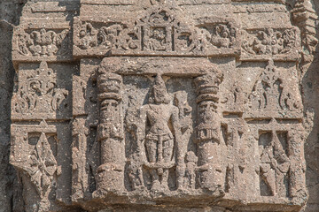 Gondeshwar Temple, dedicated to Lord Shiva, showcases intricate carvings, A 11th&ndash;12th century marvel built in panchayatana style, Sinnar, Nashik, Maharashtra, India.