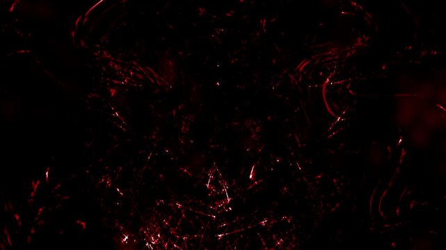 Dark, abstract texture with macabre red scratches and particles. A seamless loop for horror, crime, or intense grunge-style motion backgrounds